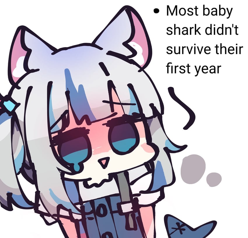 gawr gura (hololive and 1 more) drawn by koyoinacho