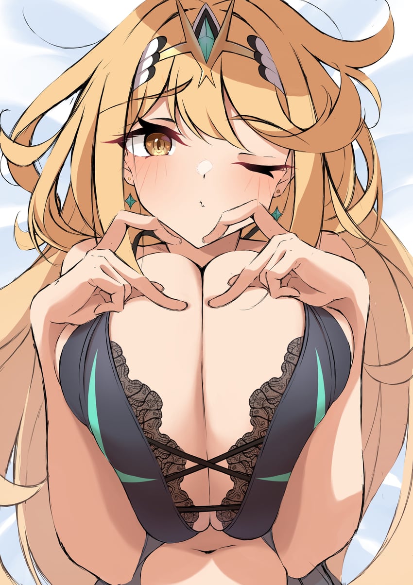 mythra (xenoblade chronicles and 1 more) drawn by mikan_(mika_n95)