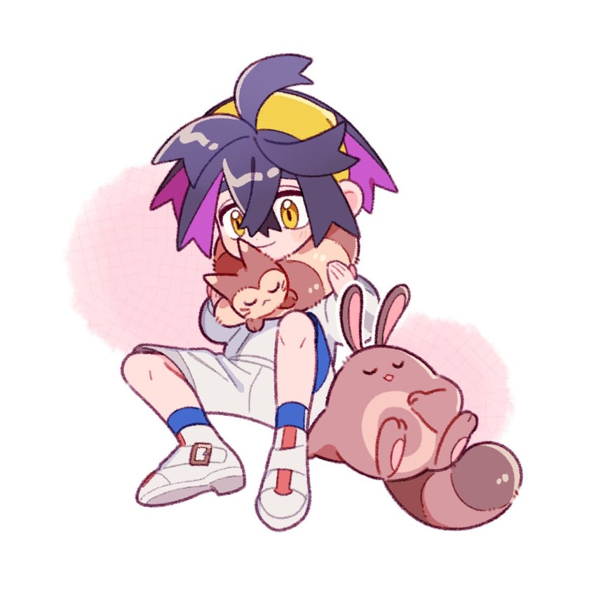 kieran, furret, and sentret (pokemon and 1 more) drawn by 1202_koge