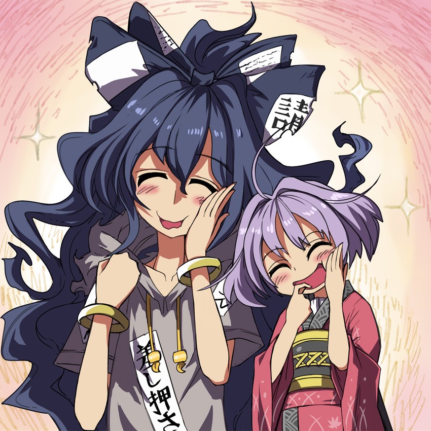 sukuna shinmyoumaru and yorigami shion (touhou) drawn by syope