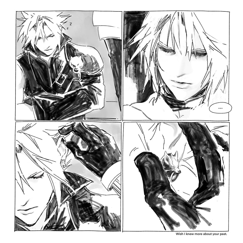 cloud strife and sephiroth (final fantasy and 3 more) drawn by kyuu_vide