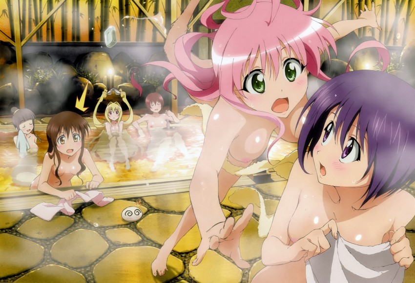 konjiki no yami, yuuki mikan, lala satalin deviluke, sairenji haruna, peke, and 2 more (to love-ru)