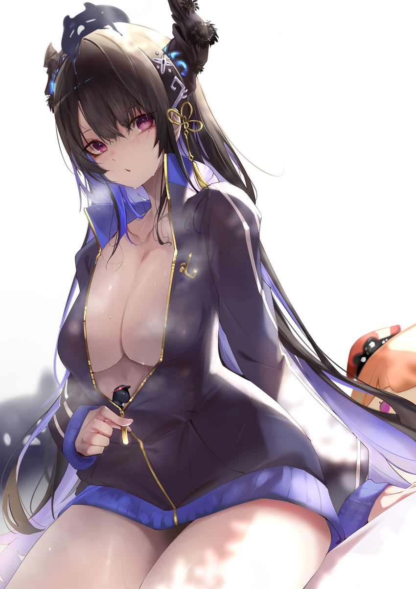 takanashi kiara, nerissa ravencroft, and yorick (hololive and 1 more) drawn by pparus