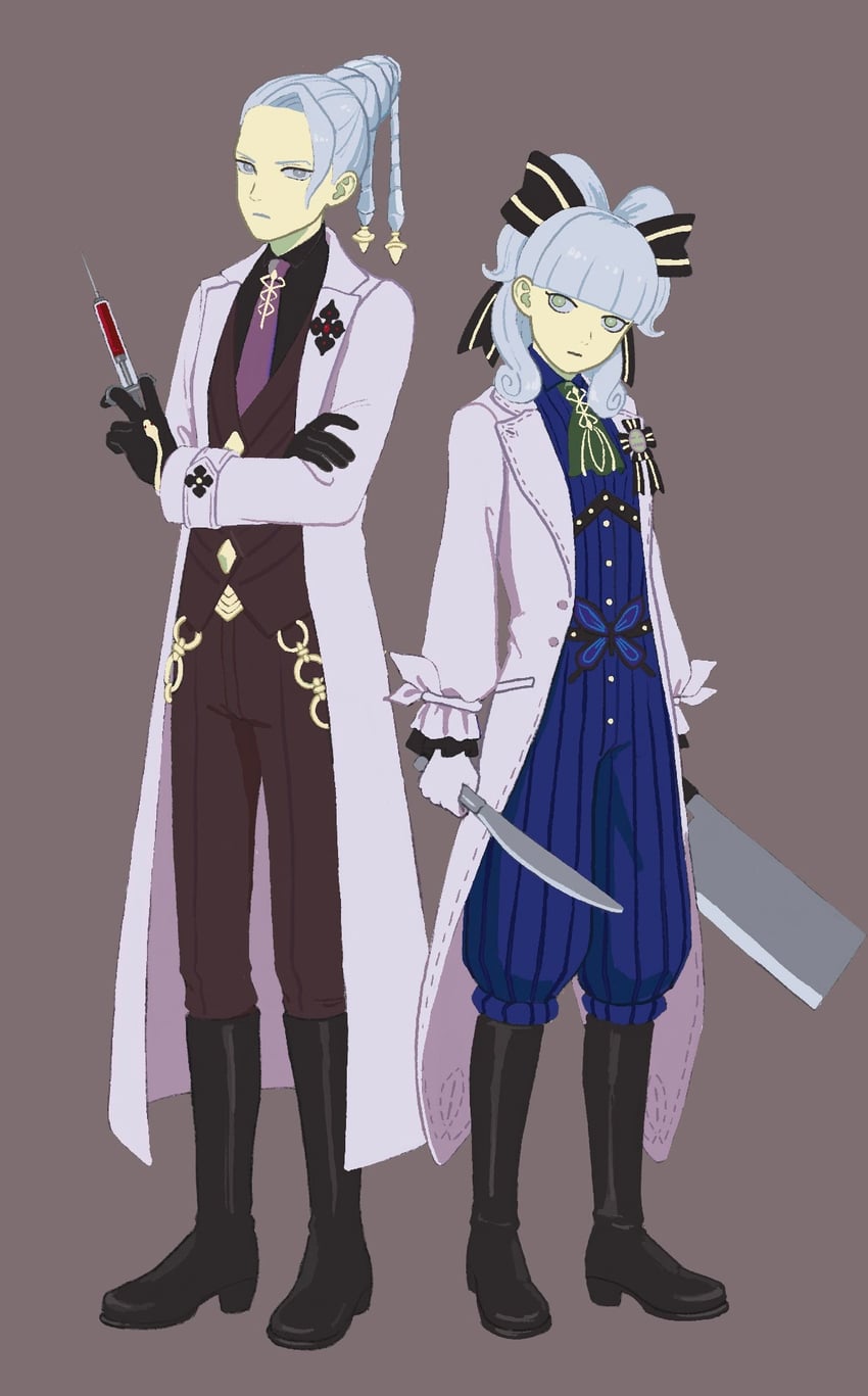 maria gorey and courtney sithe (ace attorney and 2 more) drawn by 23011620x