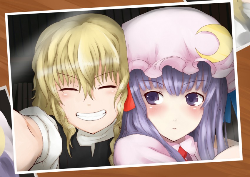 kirisame marisa and patchouli knowledge (touhou) drawn by shiro-inu