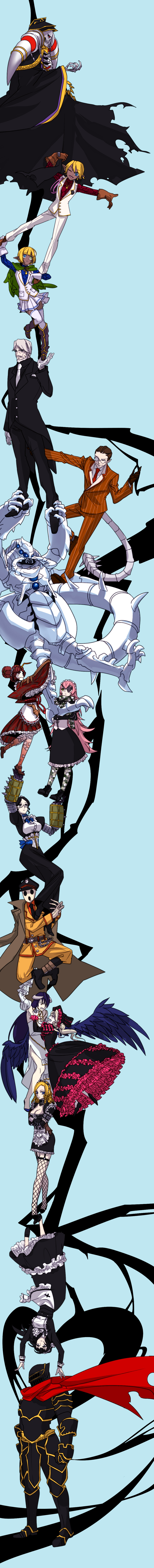 albedo, ainz ooal gown, shalltear bloodfallen, entoma vasilissa zeta, narberal gamma, and 10 more (overlord and 1 more) drawn by aken
