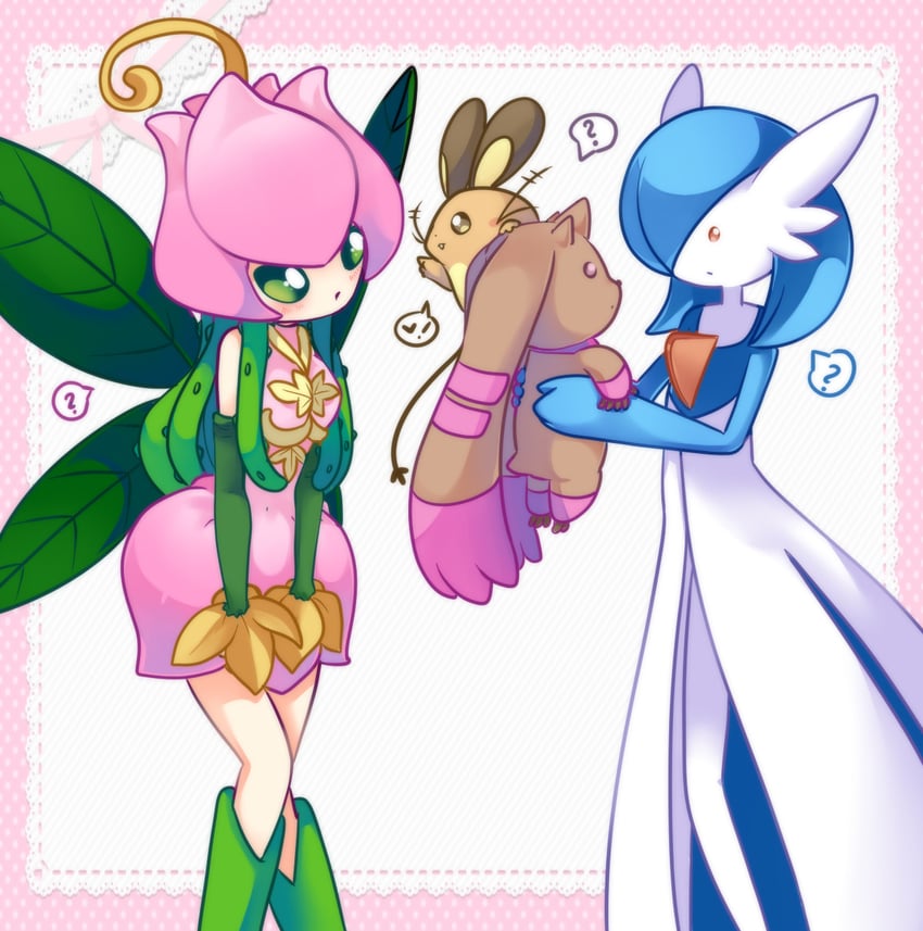 gardevoir, dedenne, lilimon, and lopmon (pokemon and 1 more) drawn by loyaldis