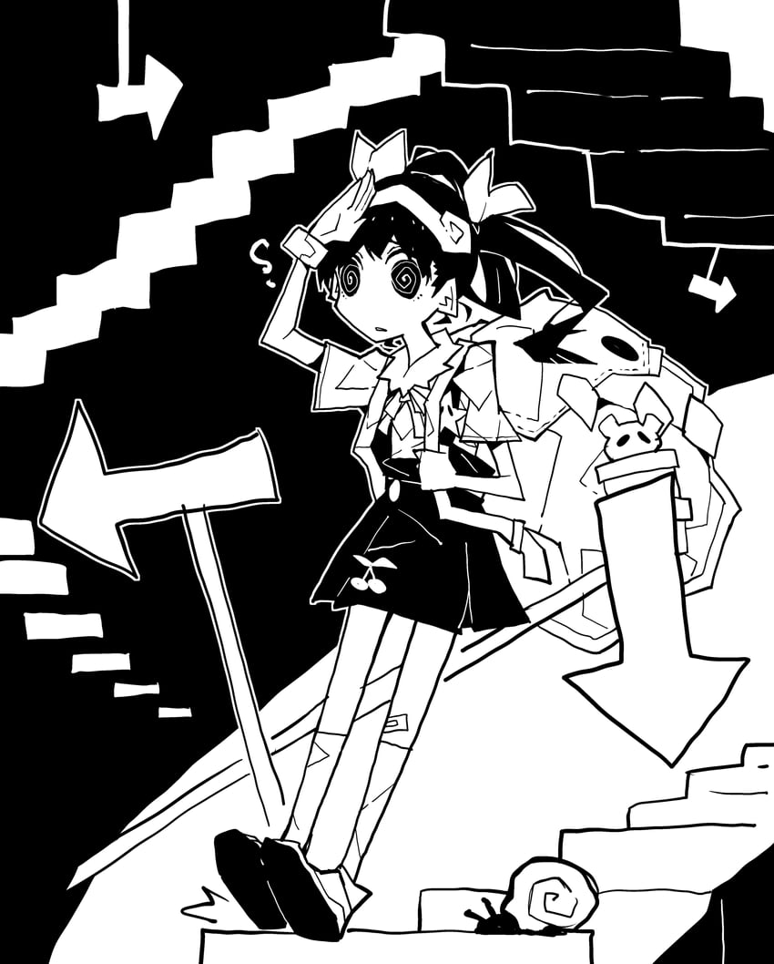 hachikuji mayoi (monogatari and 1 more) drawn by akableak