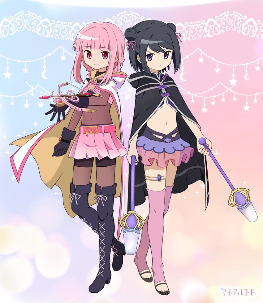 tamaki iroha and kuroe (mahou shoujo madoka magica and 1 more) drawn by okken