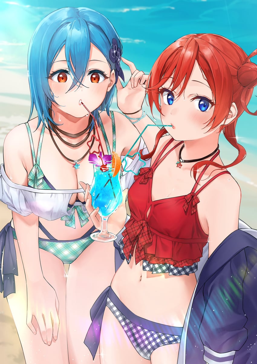 wakana shiki and yoneme mei (love live! and 2 more) drawn by shinyoujurin