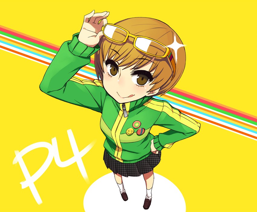 satonaka chie (persona and 1 more) drawn by chan_co