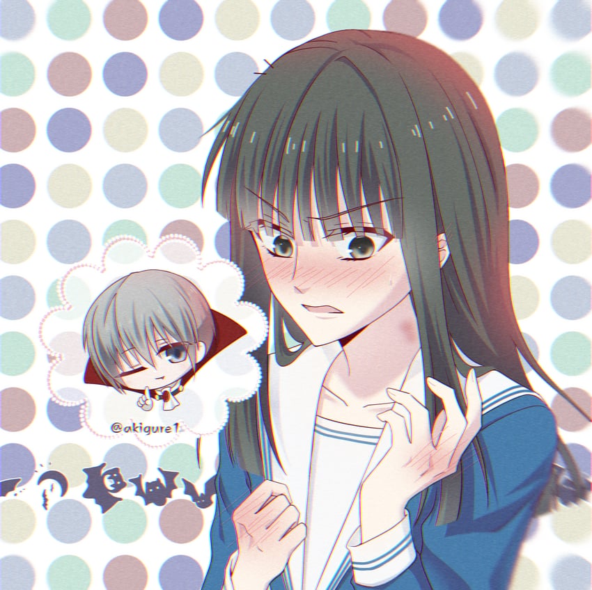 sohma yuki and kuragi machi (fruits basket) drawn by akigure1