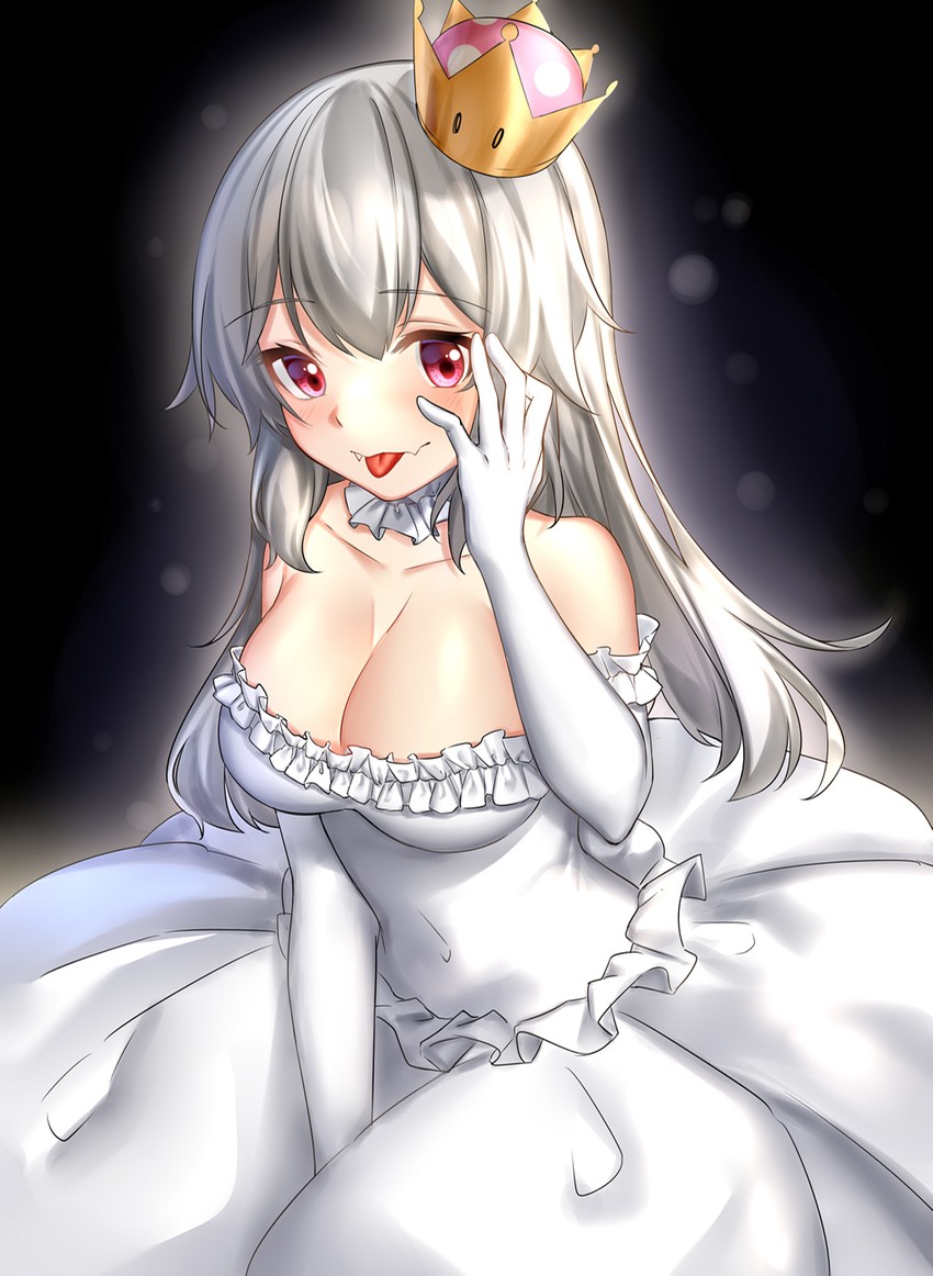 princess king boo (mario and 2 more) drawn by rukinya_(nyanko_mogumogu)
