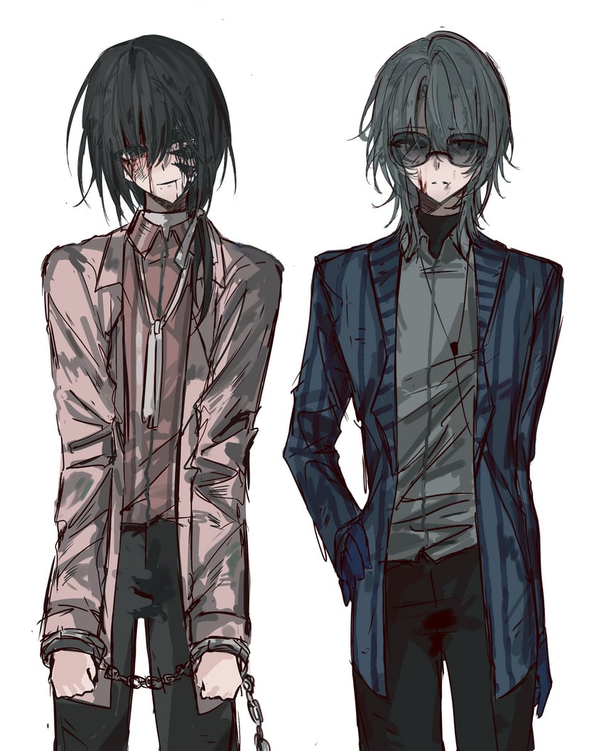 mo chengwei and liu qingcheng (touqi guaitan) drawn by qiansefeihe