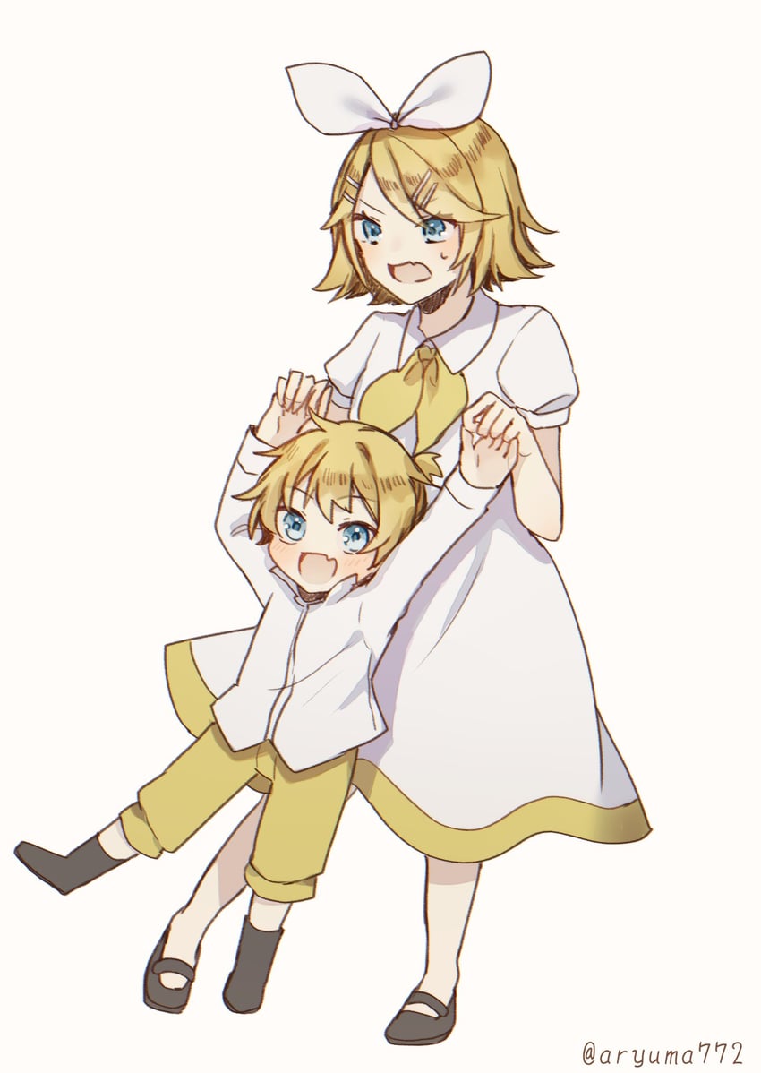 kagamine rin, kagamine len, gretel, and hansel (vocaloid and 2 more) drawn by aryuma772