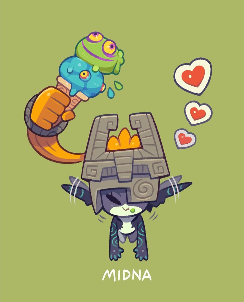 midna and chuchu (the legend of zelda and 1 more) drawn by kayama_taiga
