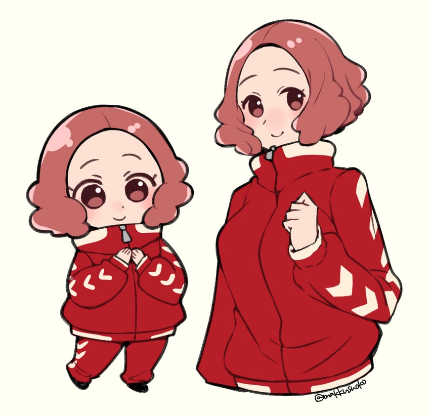 okumura haru (persona and 1 more) drawn by do_m_kaeru