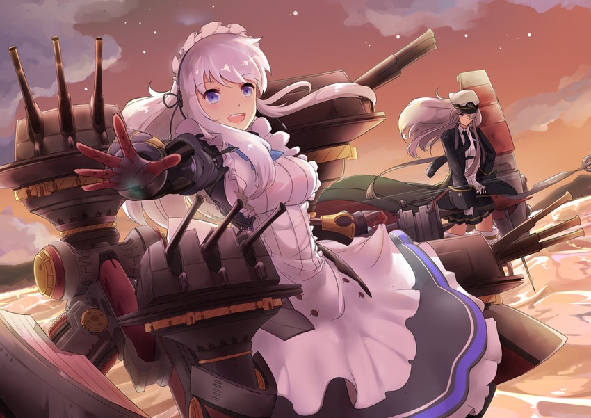 belfast and enterprise (azur lane) drawn by sudhiro_sappurisa