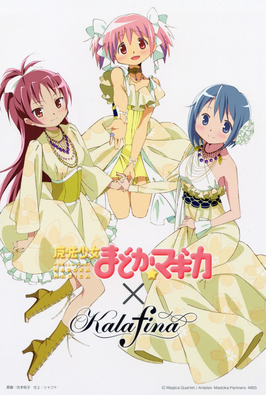 kaname madoka, miki sayaka, and sakura kyoko (mahou shoujo madoka magica and 1 more) drawn by sumimoto_etsuko