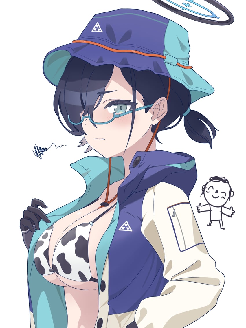 sensei, doodle sensei, and chihiro (blue archive) drawn by omochi_mochi_(mcmc_akari)