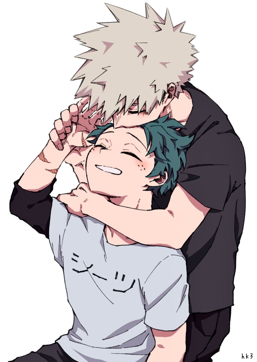 midoriya izuku and bakugou katsuki (boku no hero academia) drawn by fukami_(hk3)