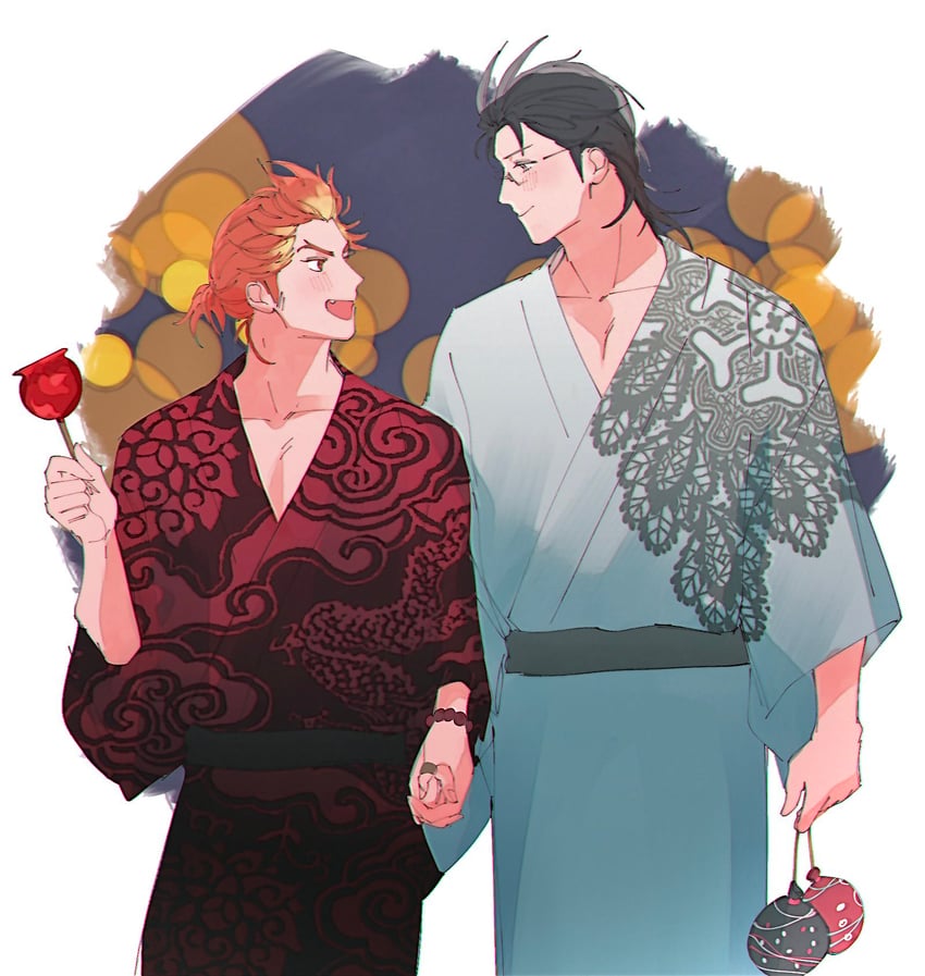 akai suzaku and kurono genbu (idolmaster and 1 more) drawn by hmtbee