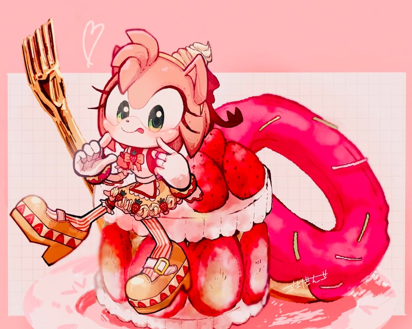 amy rose (sonic and 2 more) drawn by gomadango0033