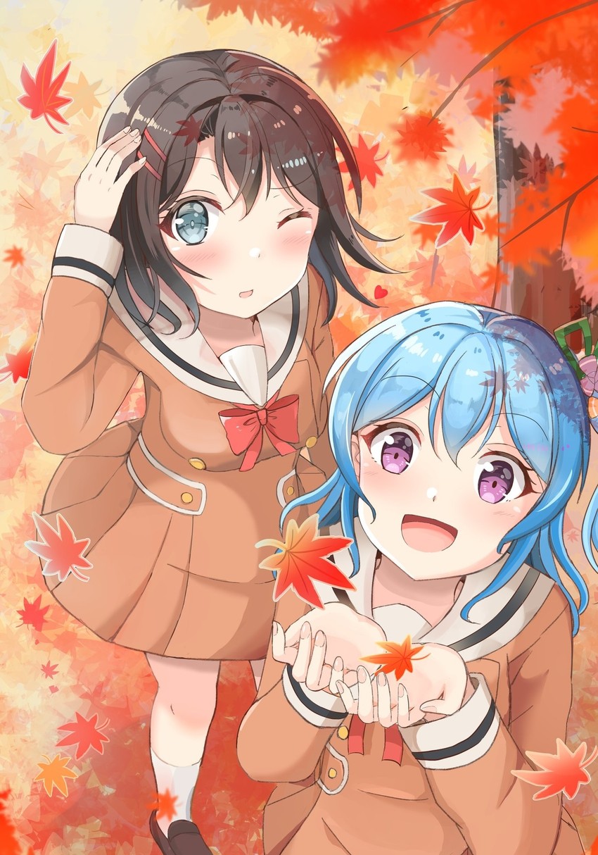 okusawa misaki and matsubara kanon (bang dream!) drawn by mmakesou