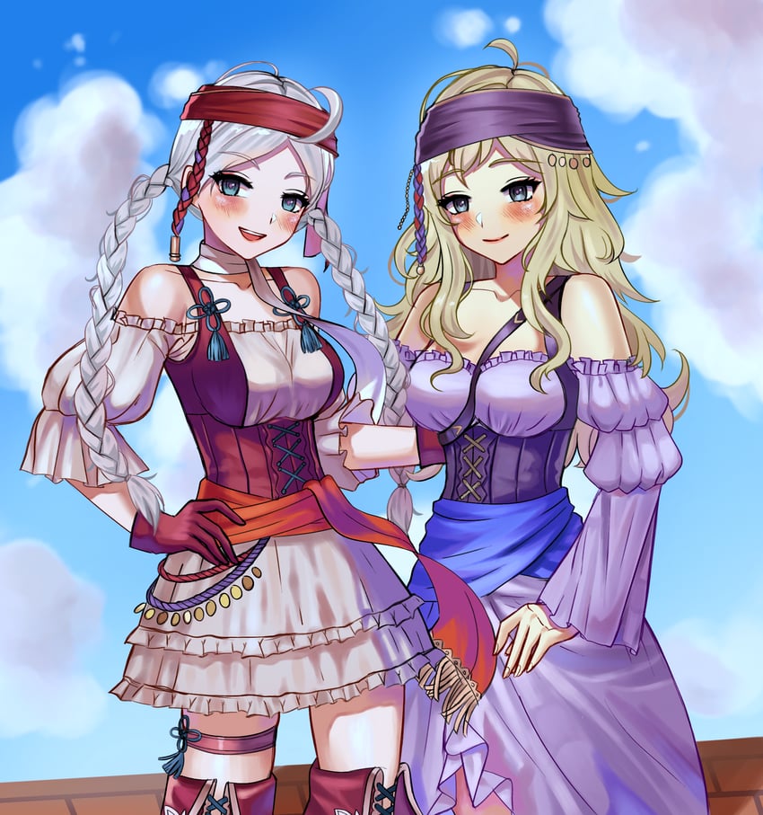 camilla, nina, ophelia, and hinoka (fire emblem and 2 more) drawn by mariirasuto7