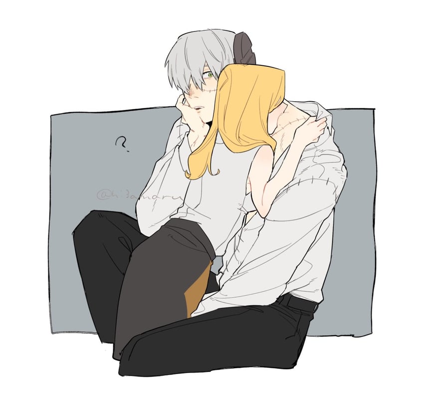franken stein and marie mjolnir (soul eater) drawn by hissiu