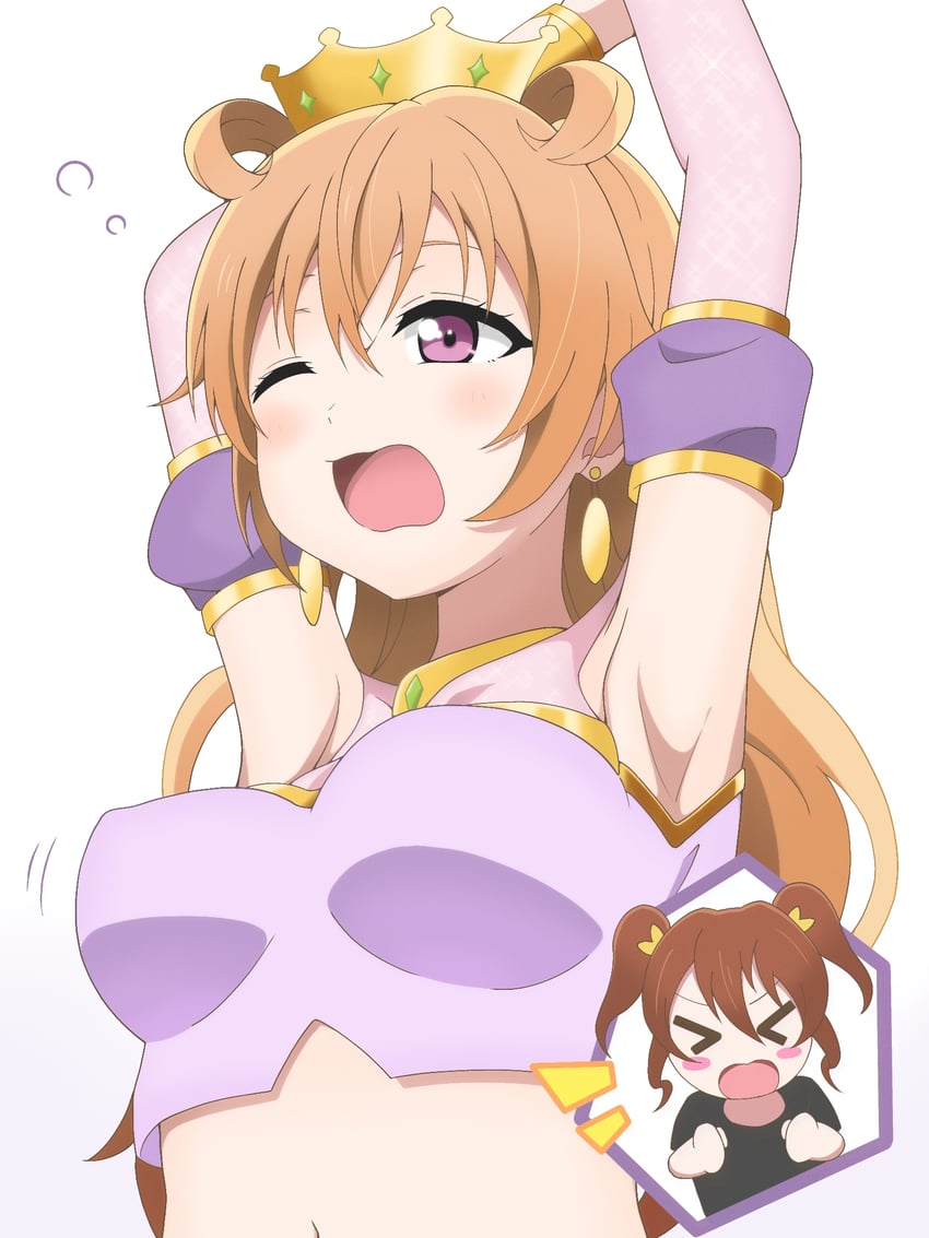 konoe kanata and konoe haruka (love live! and 1 more) drawn by pokehikaxyz