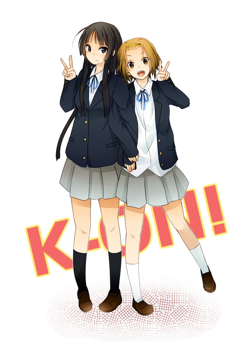 akiyama mio and tainaka ritsu (k-on!) drawn by sun_(knp_ta1y0)