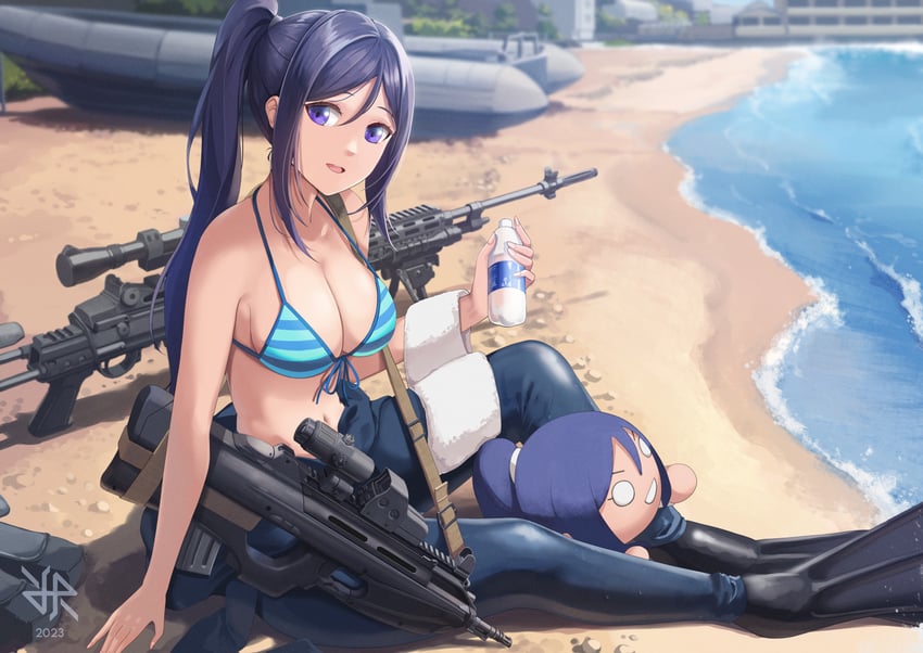 matsuura kanan (love live! and 1 more) drawn by hiroki_ree