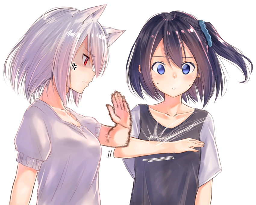 suzunari shizuku and suzunari arare (original) drawn by yuki_arare