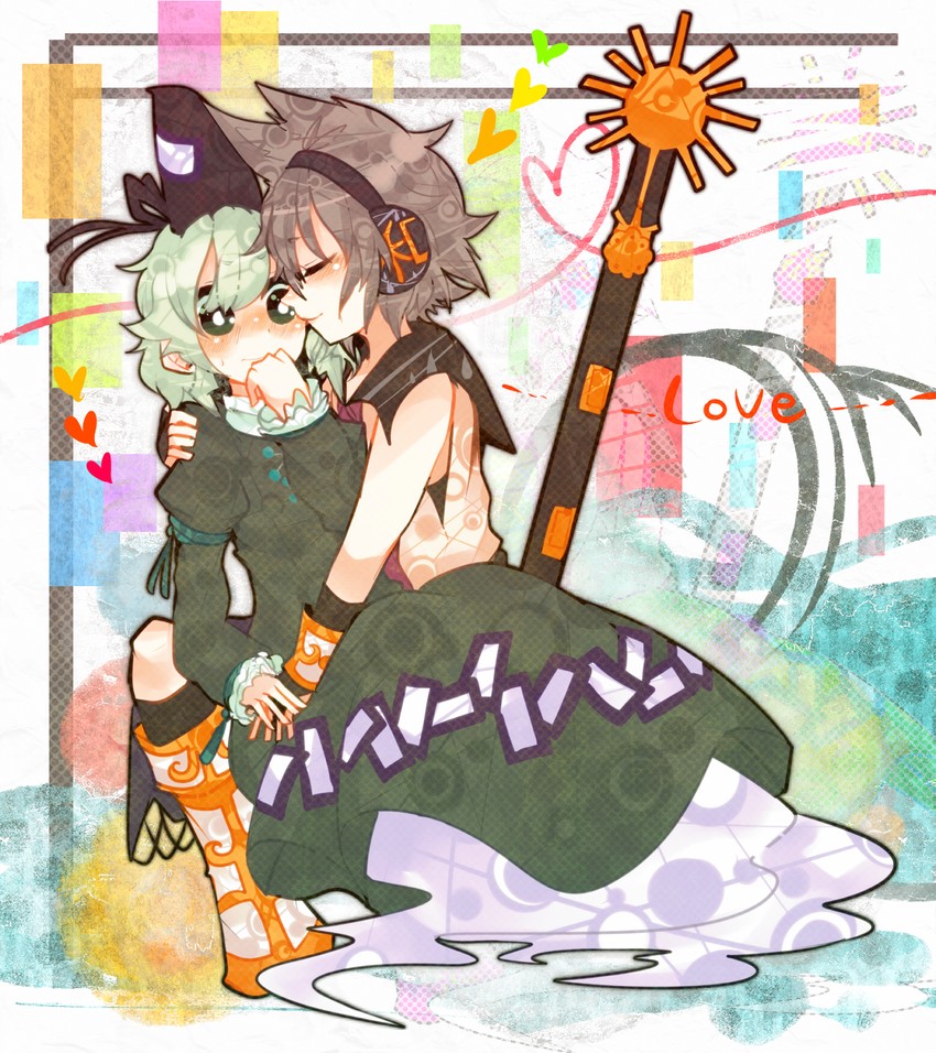 toyosatomimi no miko and soga no tojiko (touhou) drawn by itomugi-kun