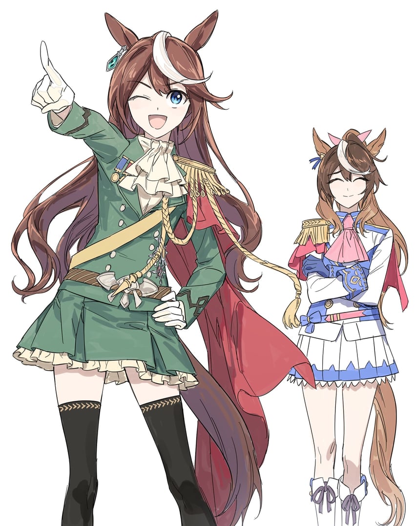 tokai teio and symboli rudolf (umamusume) drawn by dimseomjang-gun
