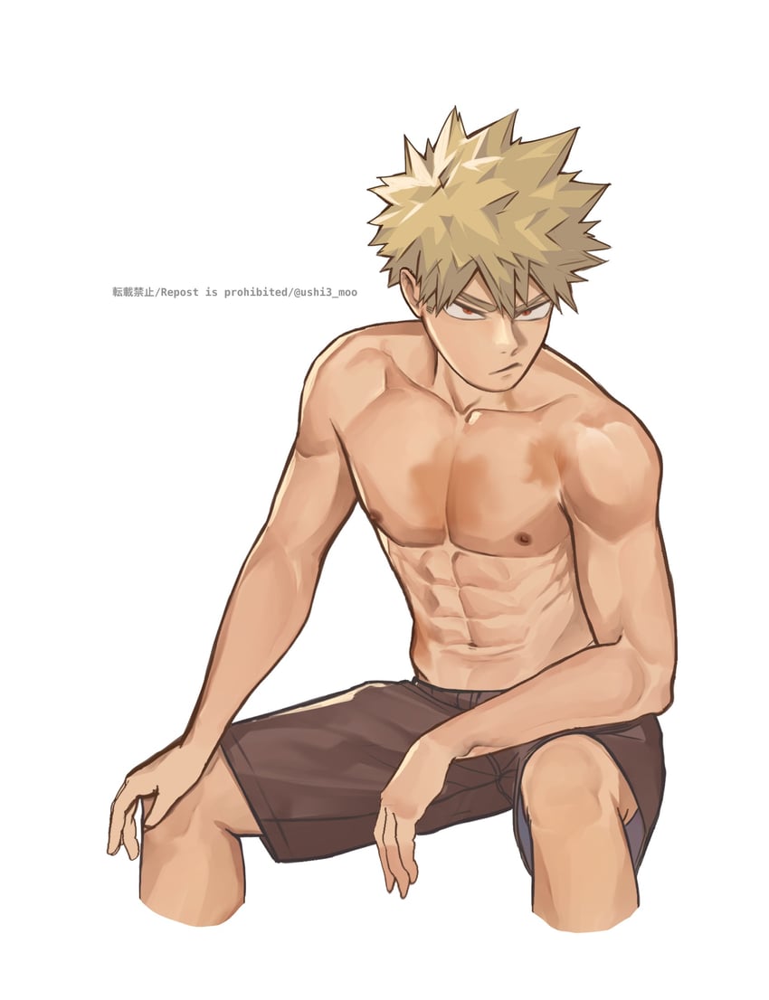 bakugou katsuki (boku no hero academia) drawn by ushi3_moo