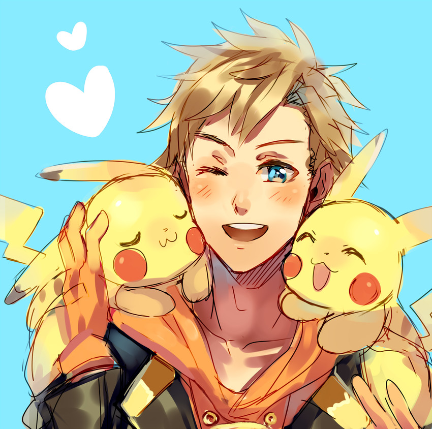 pikachu and spark (pokemon and 1 more) drawn by kash-phia