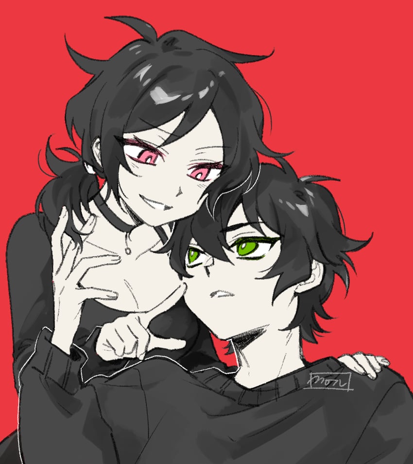ashley graves and andrew graves (the coffin of andy and leyley) drawn by moch_ka_game