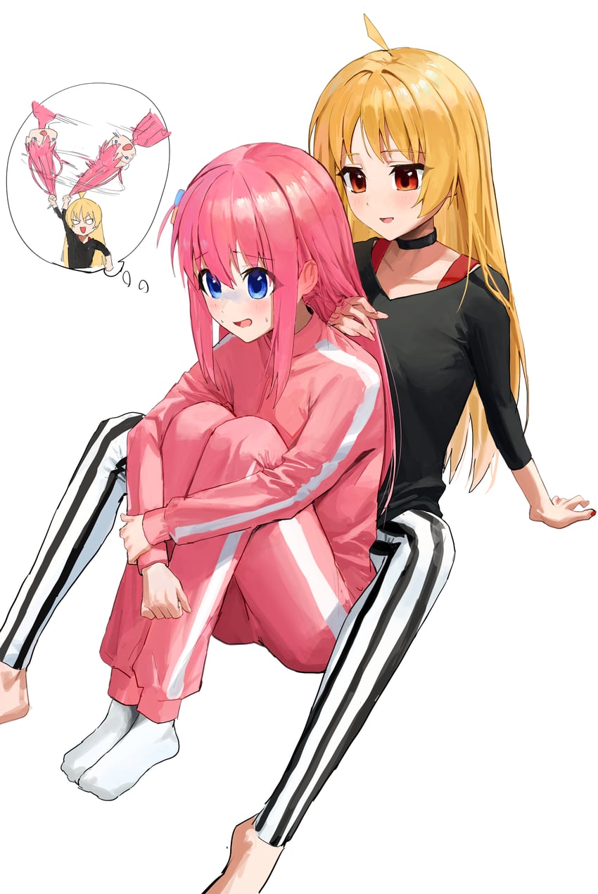 gotoh hitori and ijichi seika (bocchi the rock!) drawn by kosubi_(tsuneta328)