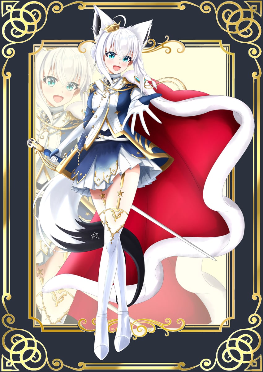 shirakami fubuki (hololive) drawn by ayana_haku