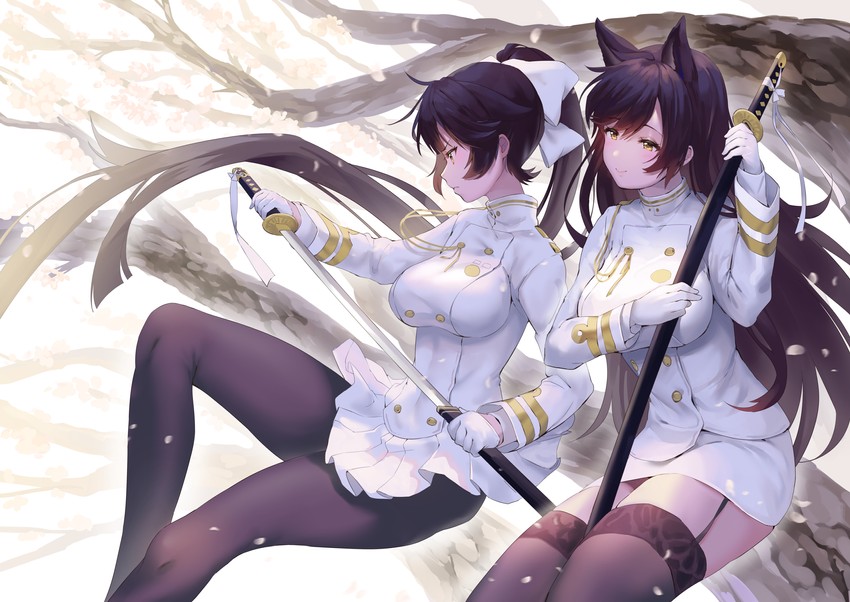 atago and takao (azur lane) drawn by kiyosato_0928
