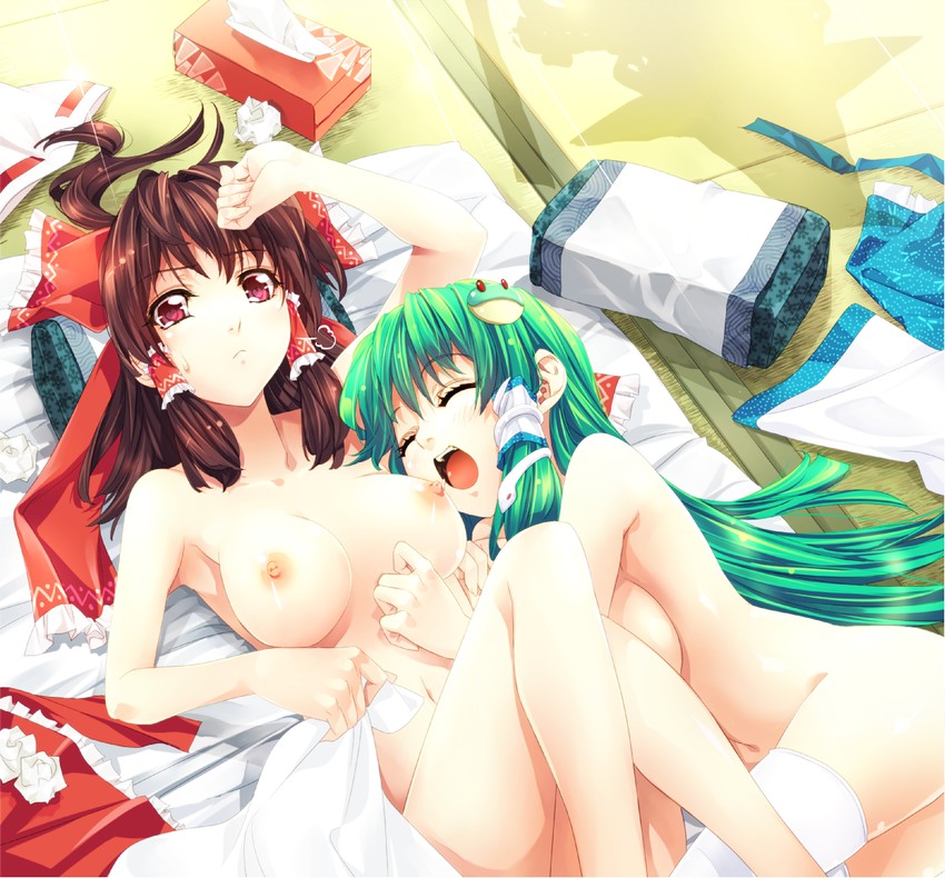 hakurei reimu, kirisame marisa, and kochiya sanae (touhou) drawn by ichikawa_ryuunosuke