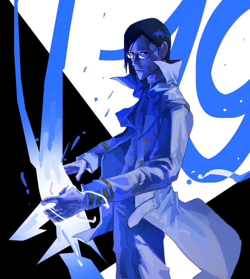 ishida uryuu (bleach and 1 more) drawn by hieumay