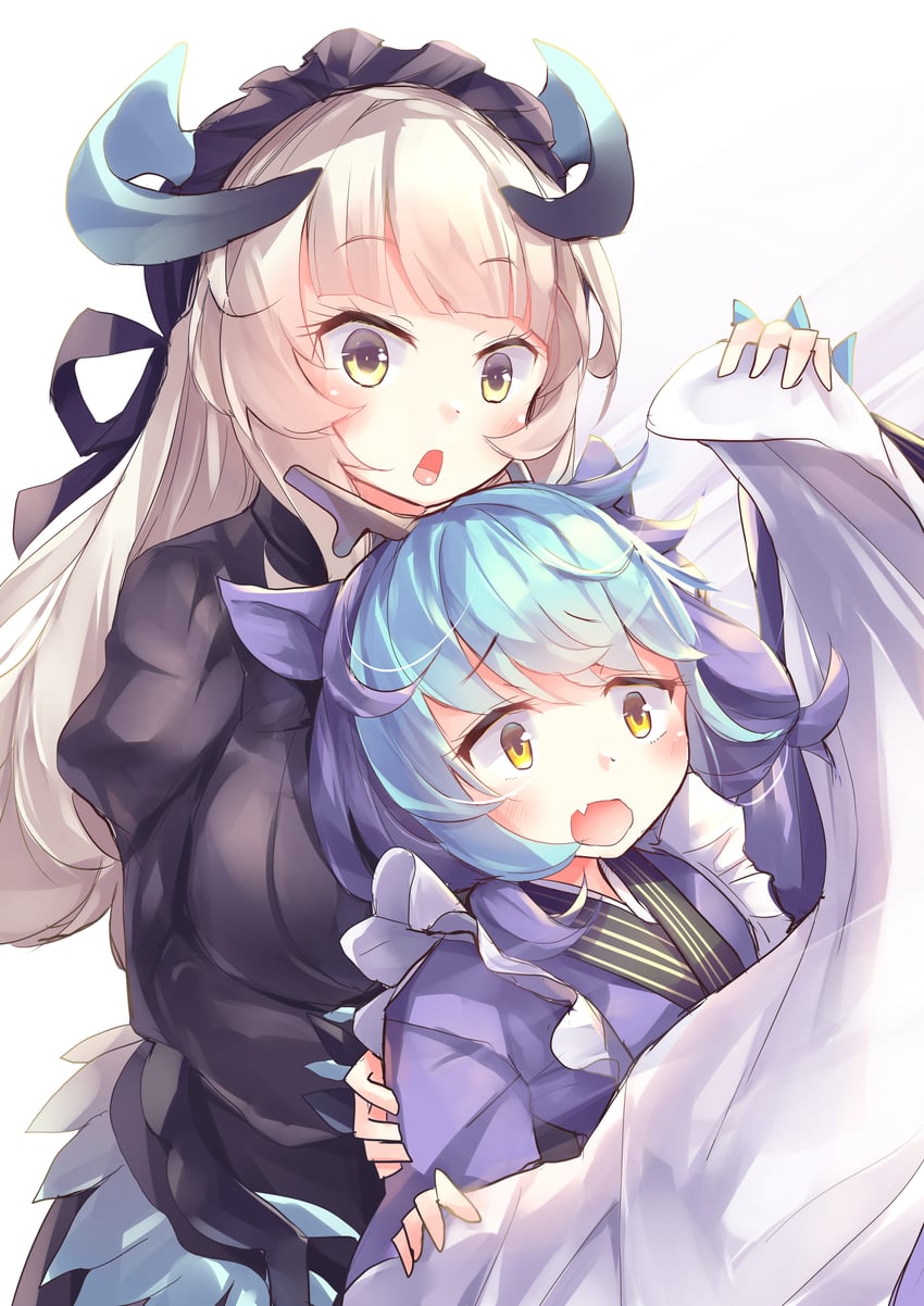laundry dragonmaid and chamber dragonmaid (yu-gi-oh!) drawn by kanzakietc