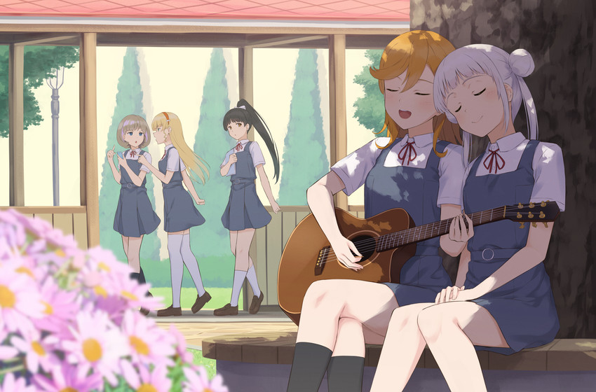 shibuya kanon, heanna sumire, tang keke, arashi chisato, and hazuki ren (love live! and 1 more) drawn by nuenue