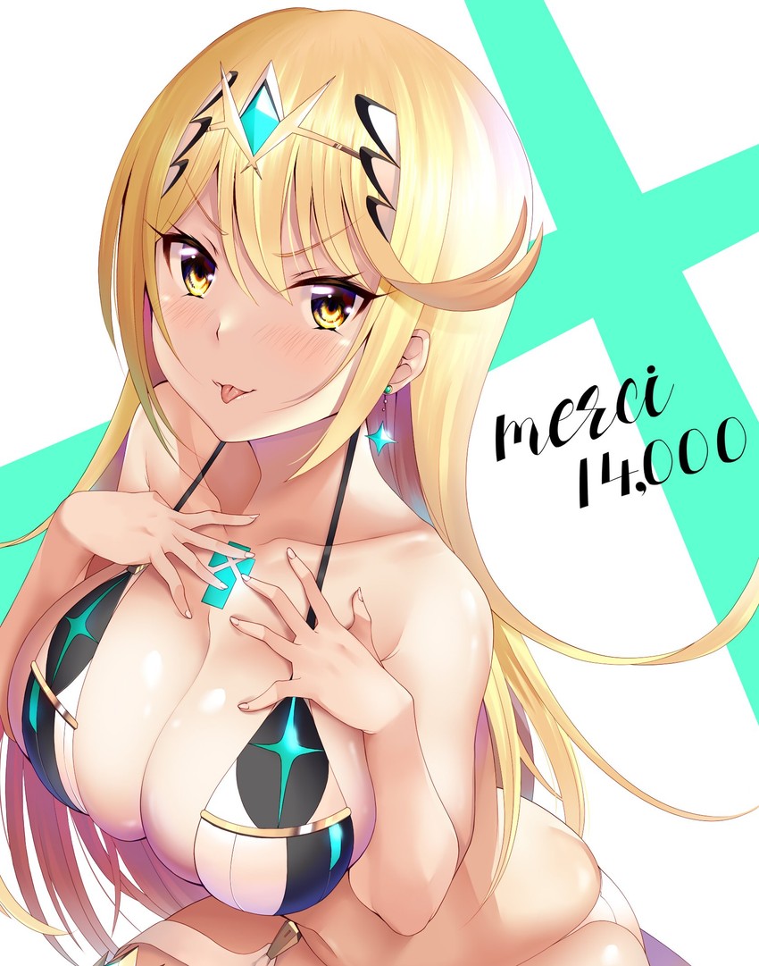 mythra (xenoblade chronicles and 1 more) drawn by daive