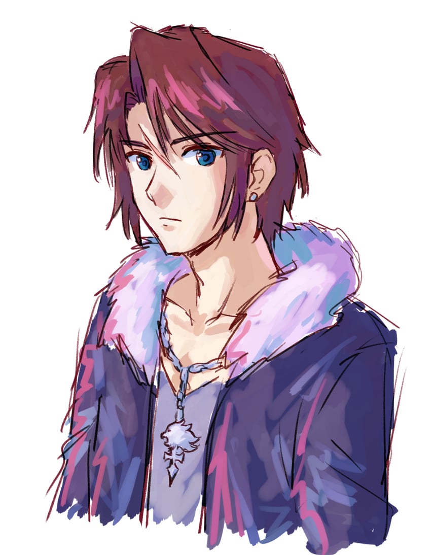 squall leonhart (final fantasy and 1 more) drawn by zawabug