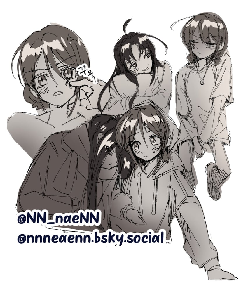 iseri nina and awa subaru (girls band cry) drawn by nn_naenn