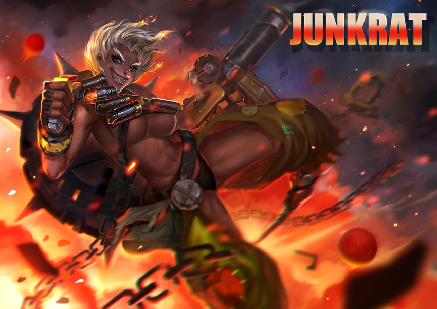 junkrat (overwatch and 1 more) drawn by karasu_kame_ex